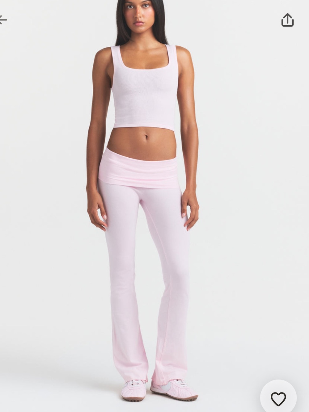 SKIMS NWT Cotton Jersey Foldover Pant - Cherry Blossom